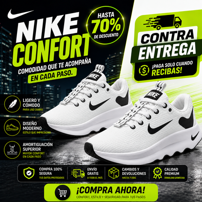 🔥 Nike Motiva Premium | Máximo Confort • 70% OFF Solo Hoy