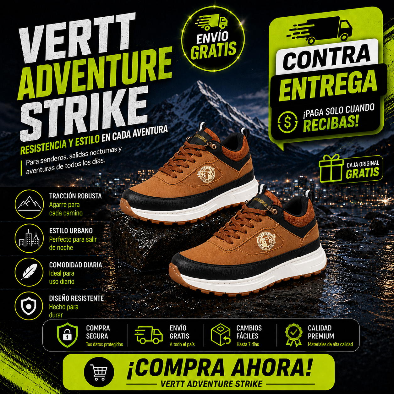 Vertt Adventure Strike - Tenis Todo Terreno + Caja Gratis