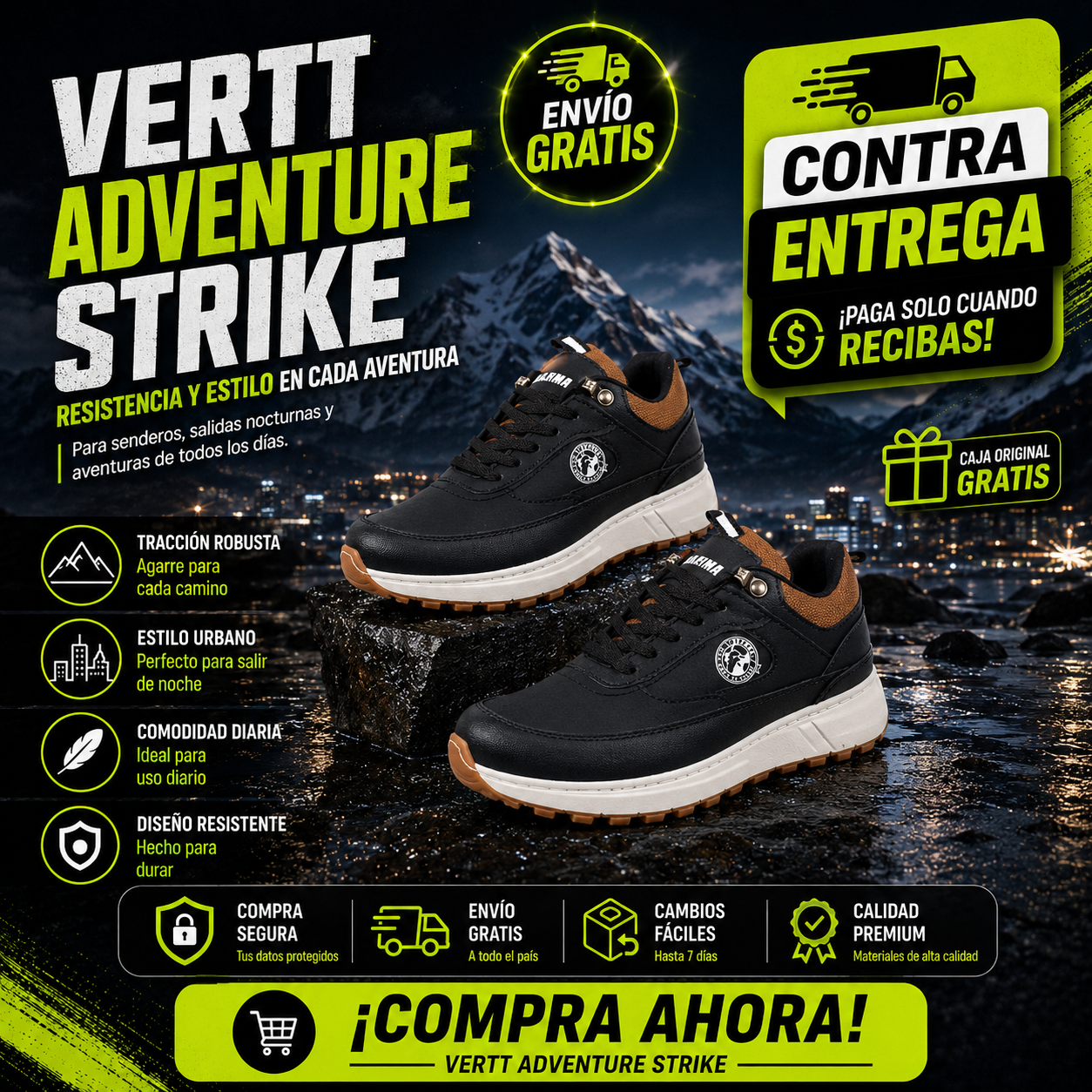 Vertt Adventure Strike - Tenis Todo Terreno + Caja Gratis