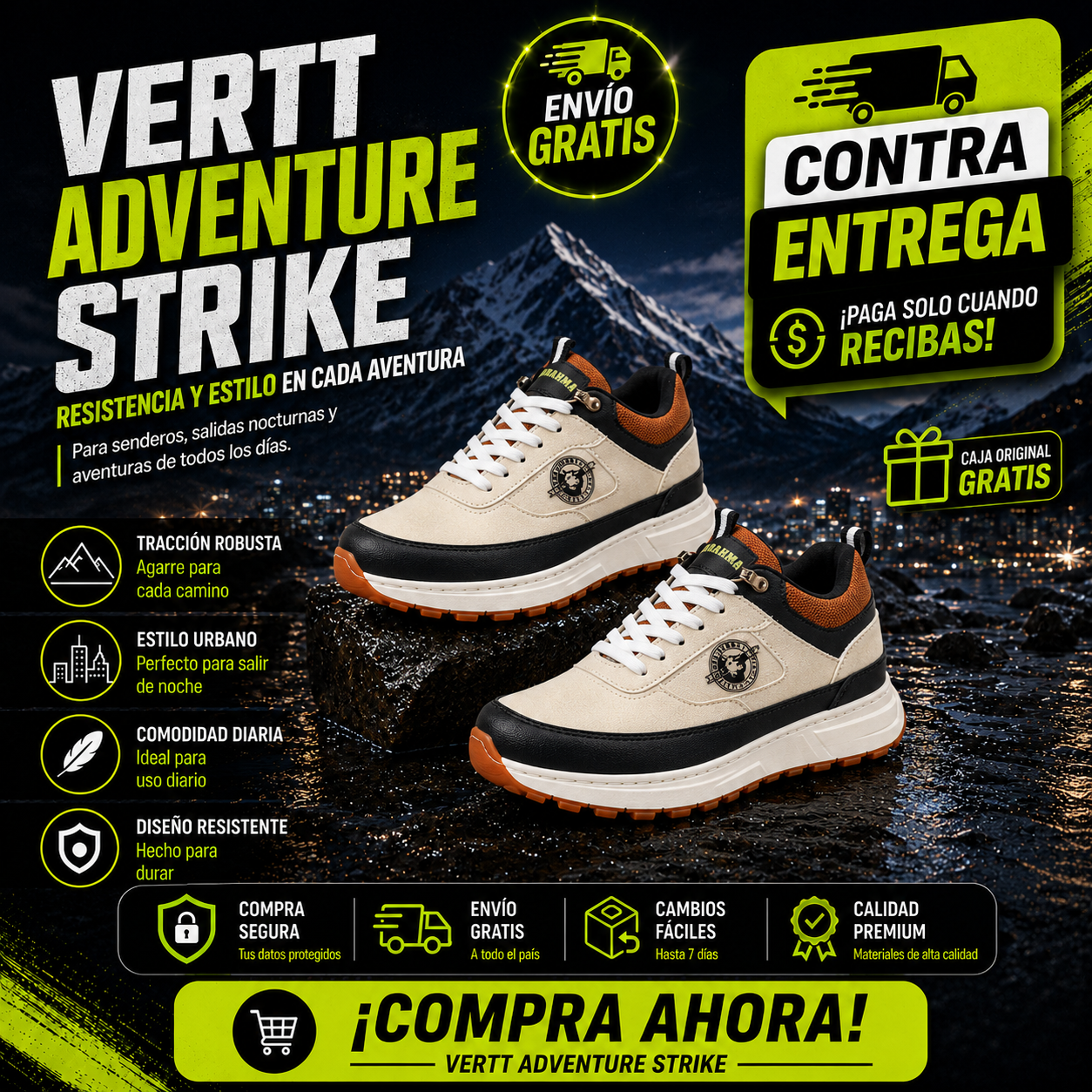 Vertt Adventure Strike - Tenis Todo Terreno + Caja Gratis